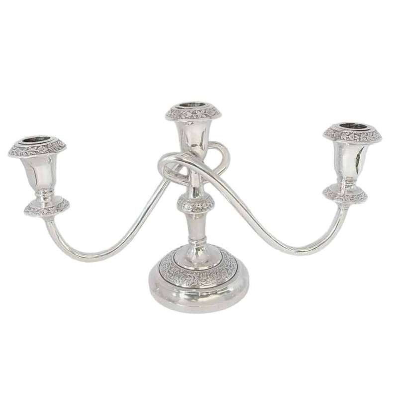 Three Arm Silver Candlestick