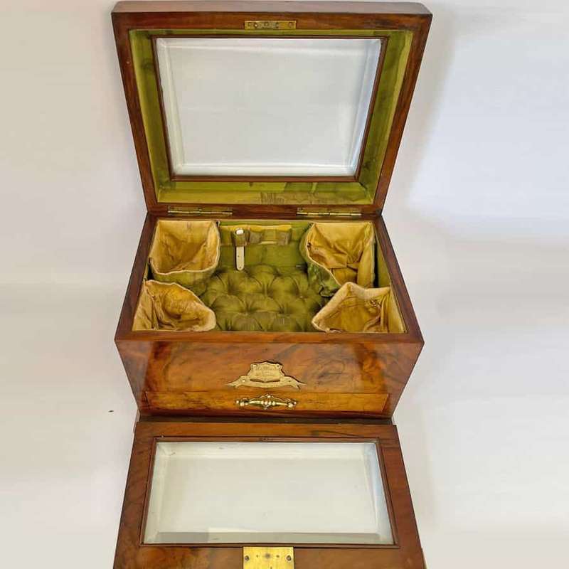 Victorian Walnut Jewellery Box C1897