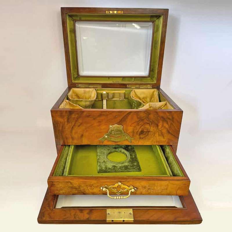 Victorian Walnut Jewellery Box C1897
