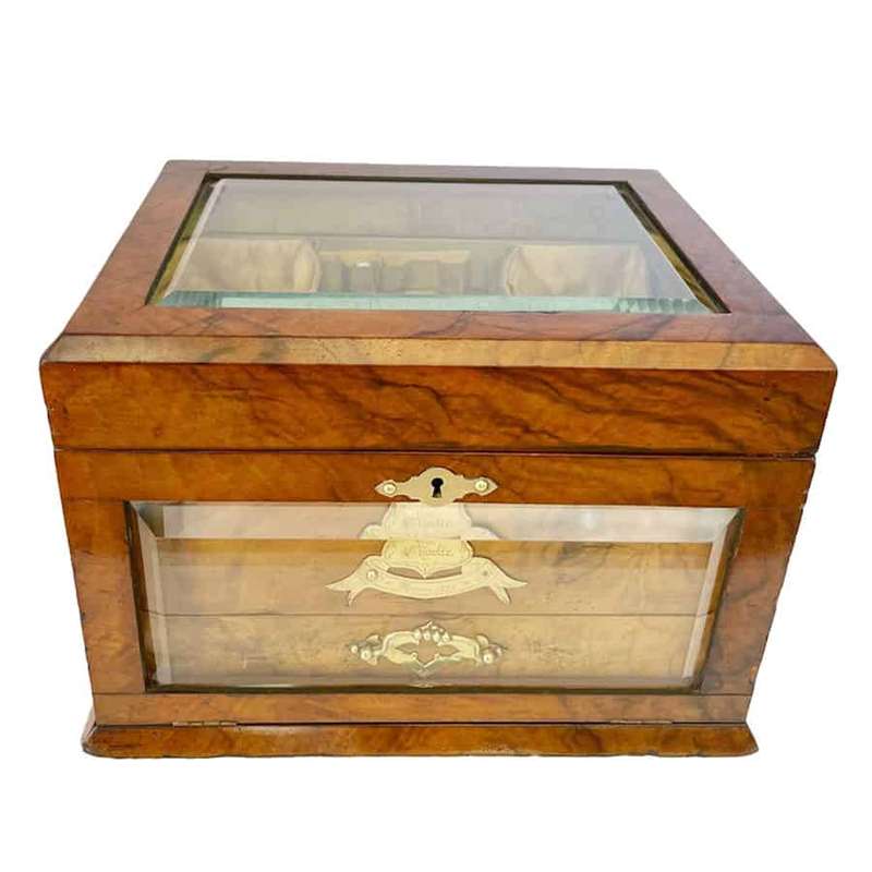Victorian Walnut Jewellery Box C1897