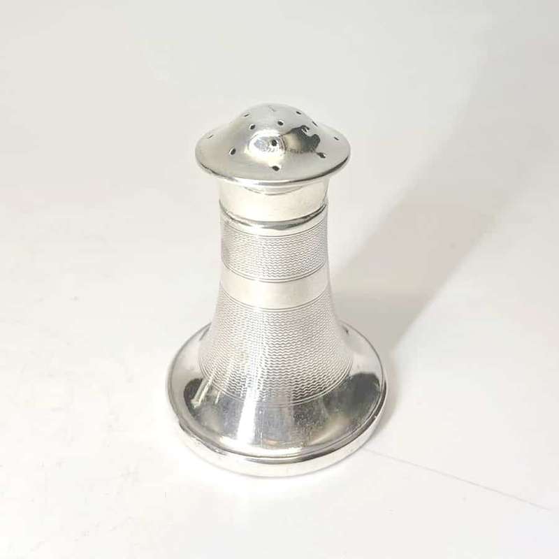 Art Deco Five Piece Hallmarked Silver Condiment Set Birmingham 1934