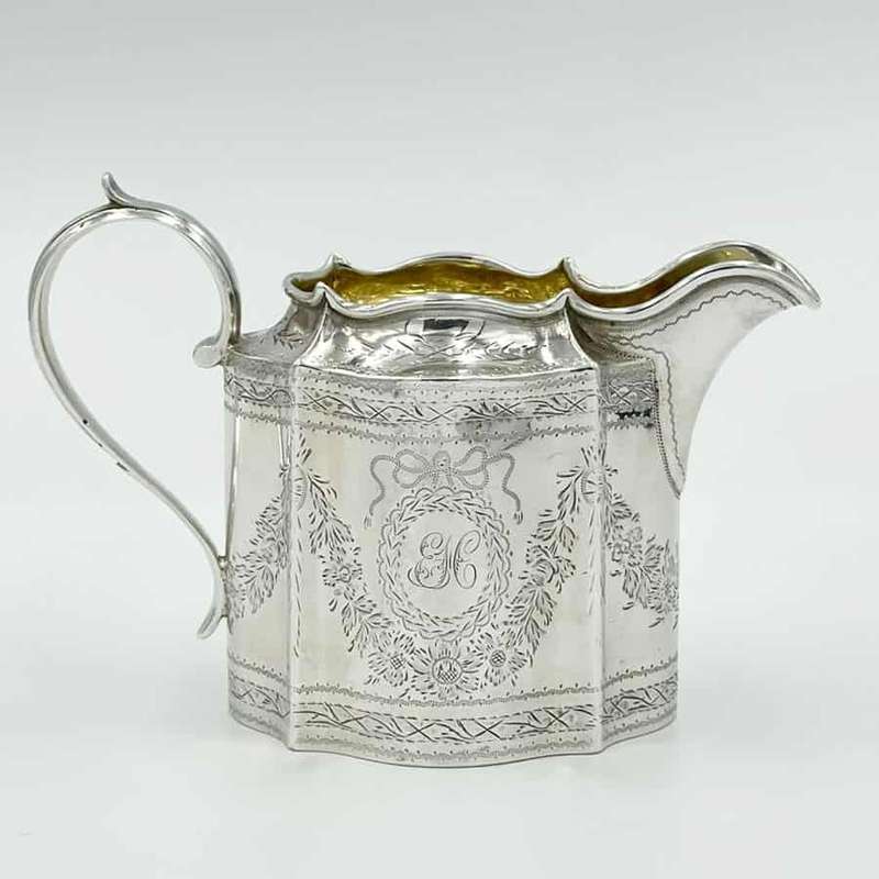 Hallmarked Silver Milk Jug London 1857 Joseph Angel