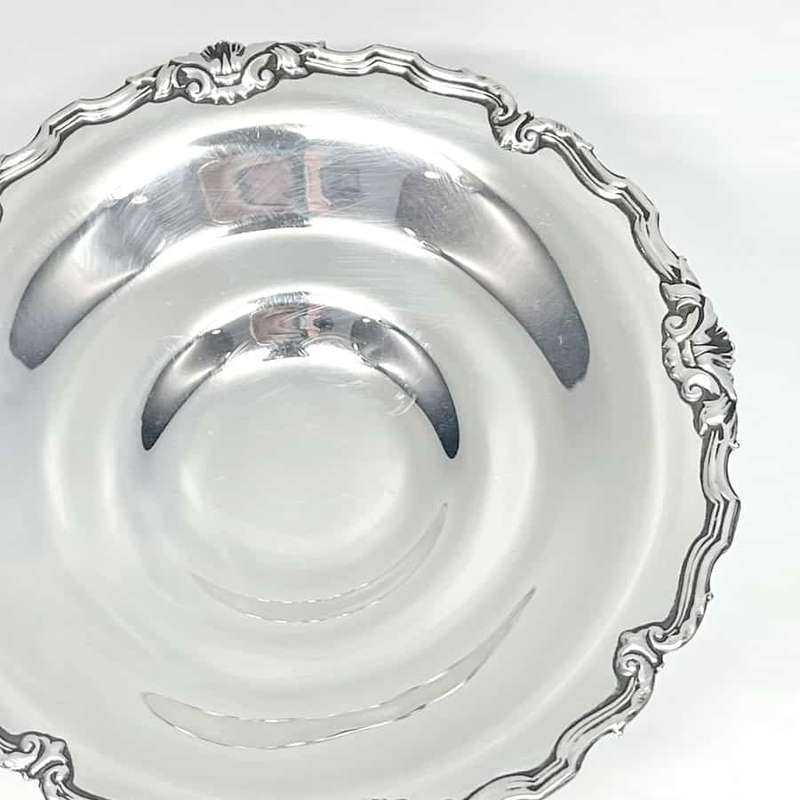 Hallmarked Silver Raised Bowl On Stand Birmingham 1926