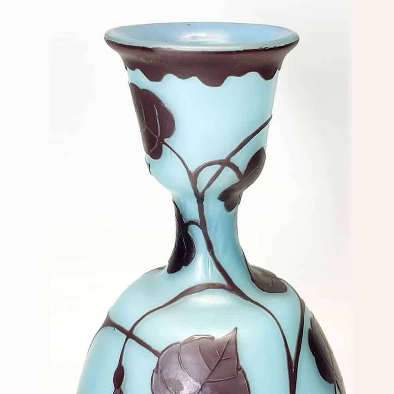 Loetz Fuchsia Cameo Glass Vase Signed Velez C1900