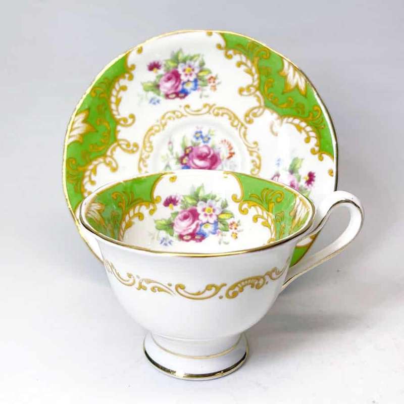Royal Albert Albany Green Coffee Duo