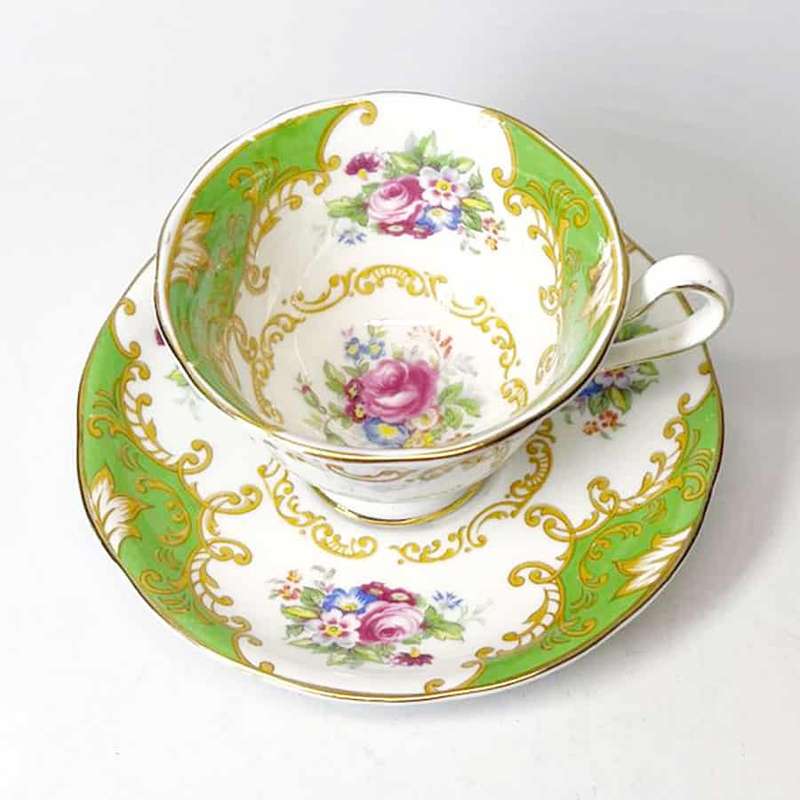 Royal Albert Albany Green Coffee Duo