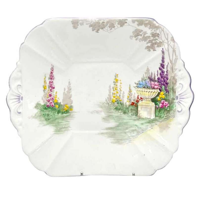 Shelley Queen Anne Garden Urn Cake Plate  11617