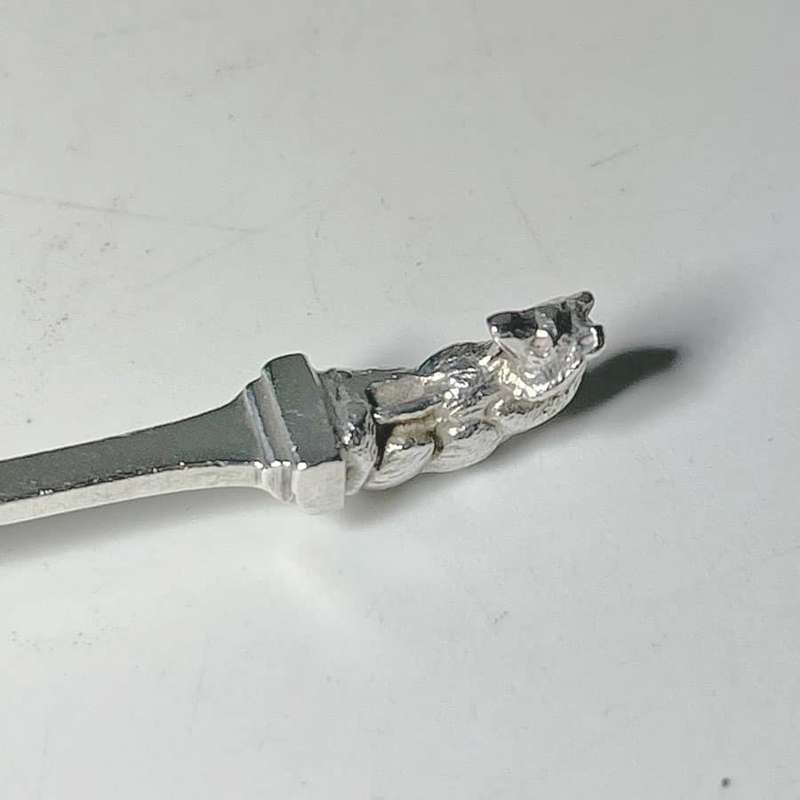 Silver Hallmarked Fox Finial Spoon Birmingham 1932