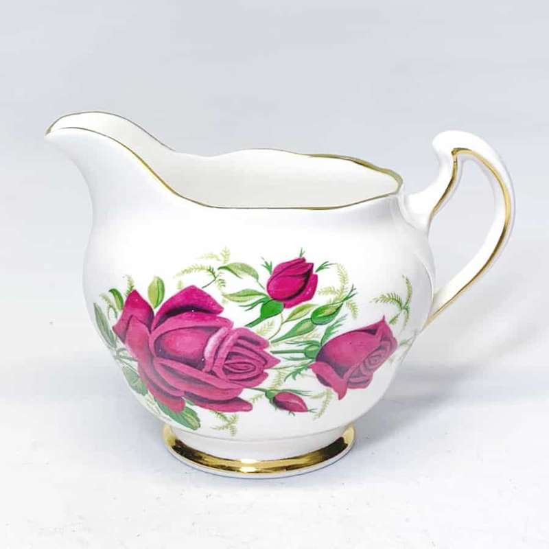 Colclough Red Tea Rose Tea Milk Jug 7981