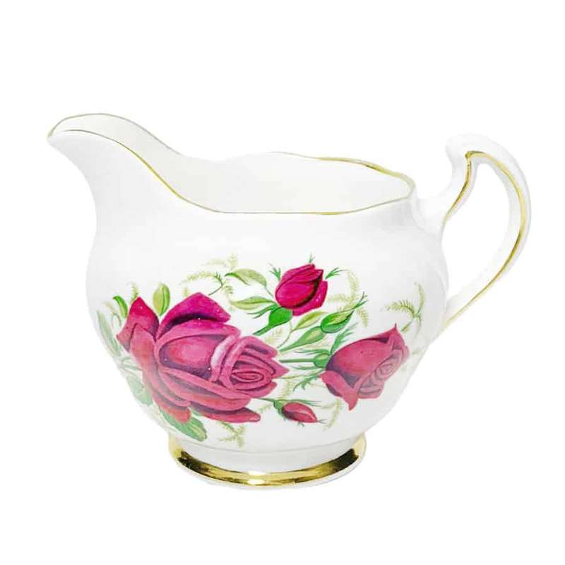Colclough Red Tea Rose Tea Milk Jug 7981