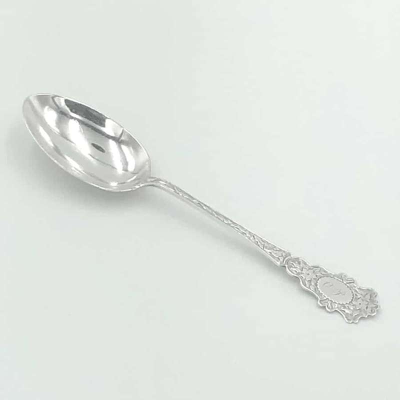 Hallmarked Silver Chased Spoon Birmingham 1891