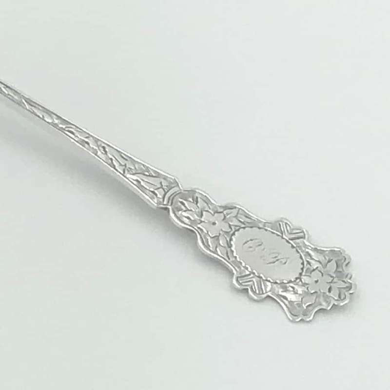 Hallmarked Silver Chased Spoon Birmingham 1891