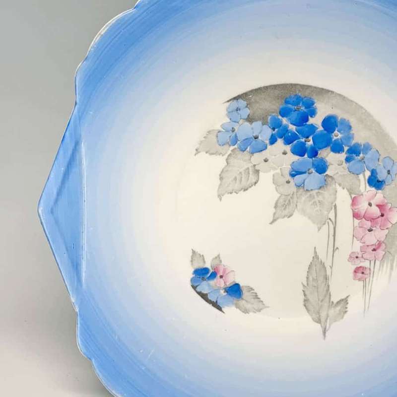 Shelley Phlox Pattern Large Cake Plate