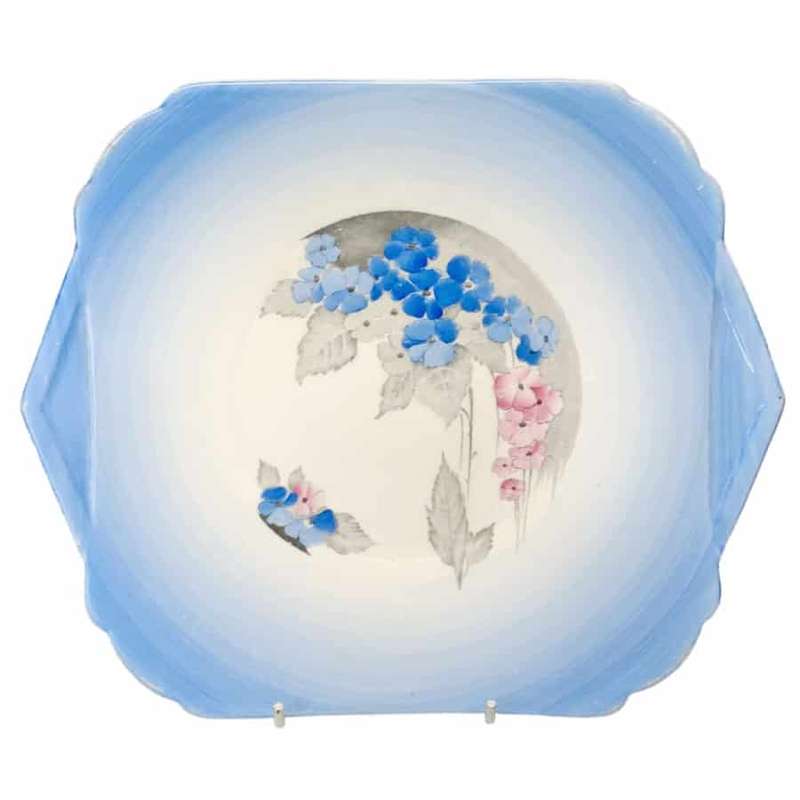 Shelley Phlox Pattern Large Cake Plate