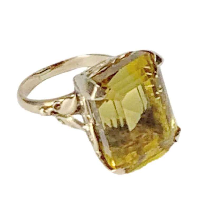 18ct Gold Citrine Ring C1970