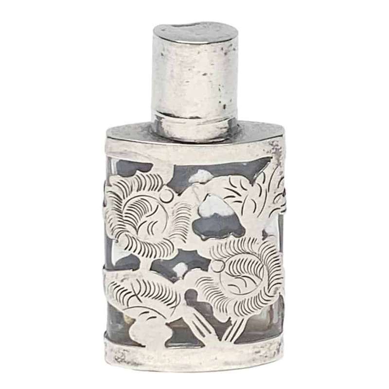 Art Nouveau Style Sterling Miniature Perfume Bottle