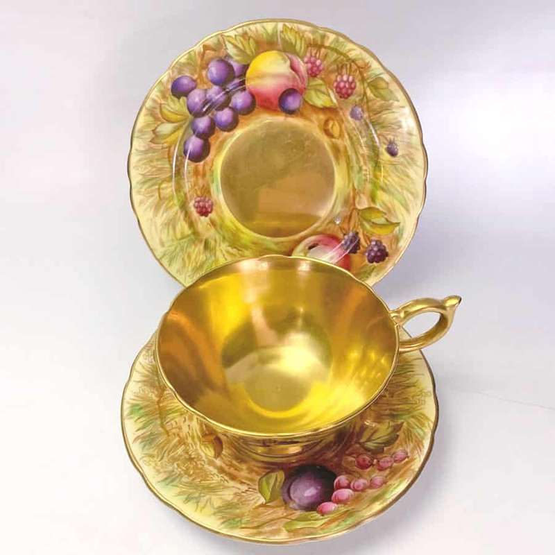 Aynsley Orchard Gold  D Jones Tea Trio