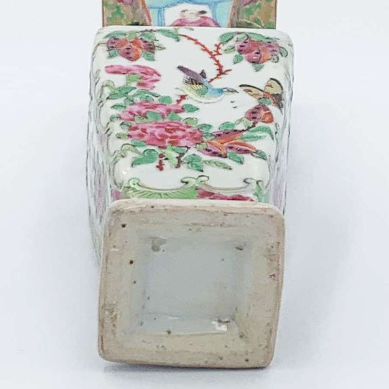 Chinese Export  Famille Rose  Four Panel Vase C1875