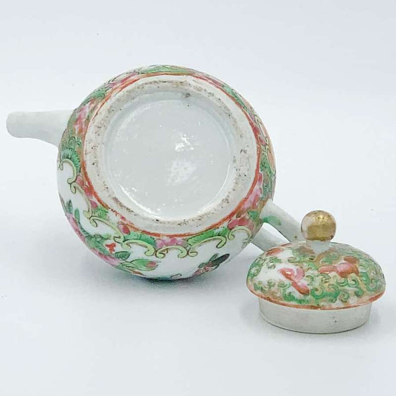 Chinese Export Miniature Famille Rose Tea Pot C1875