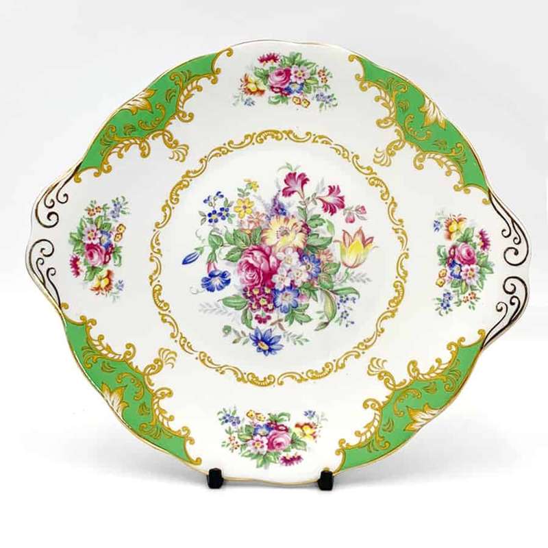 Royal Albert Albany Green Tea Large Cake Plate