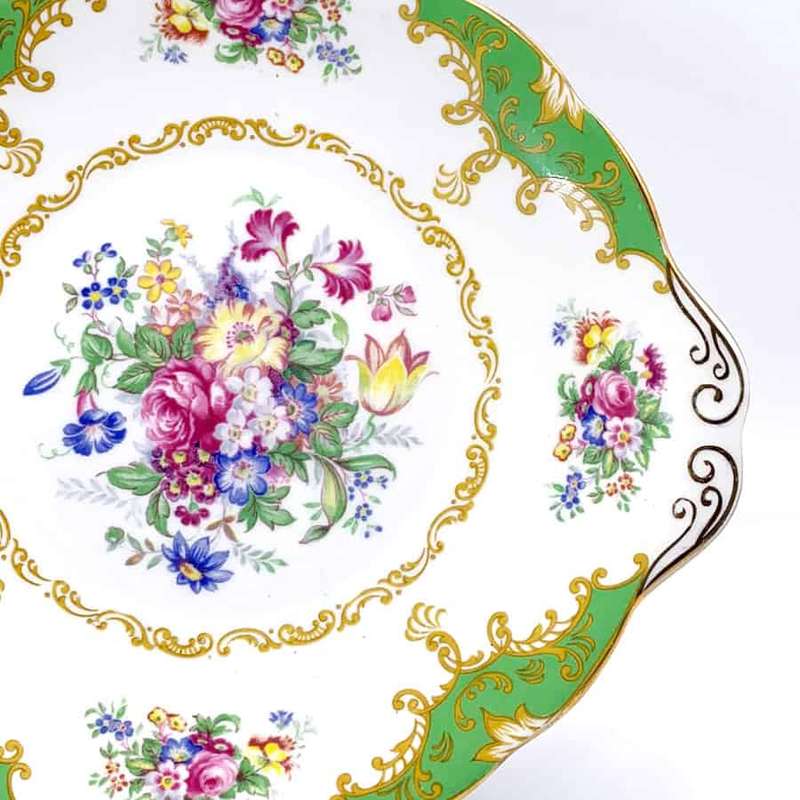 Royal Albert Albany Green Tea Large Cake Plate