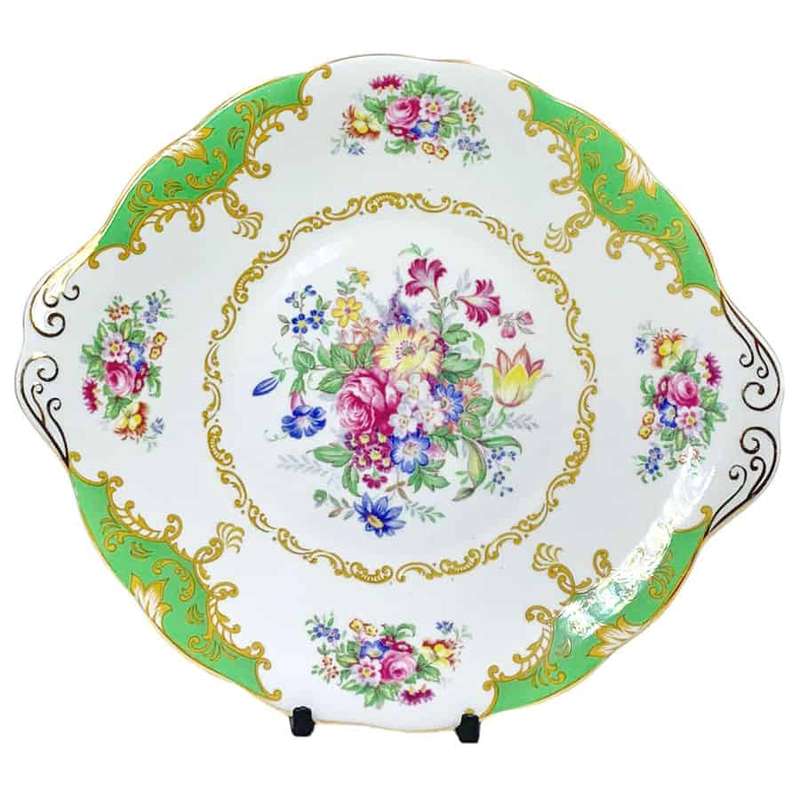 Royal Albert Albany Green Tea Large Cake Plate