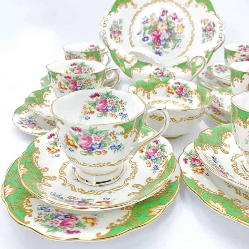 Royal Albert Albany Green Tea Service 21 Piece