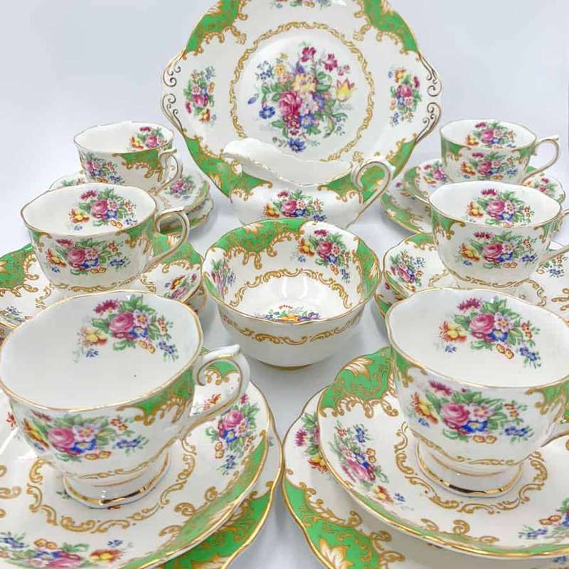 Royal Albert Albany Green Tea Service 21 Piece