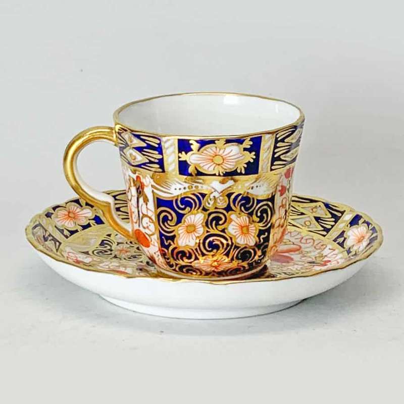 Royal Crown Derby Imari Demitasse Fluted Duo