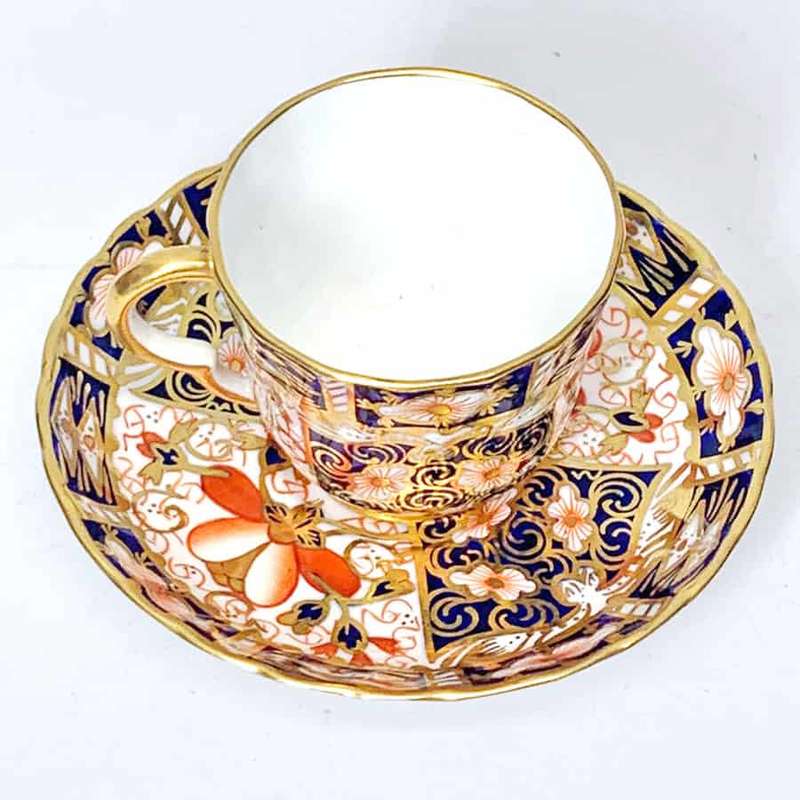 Royal Crown Derby Imari Demitasse Fluted Duo