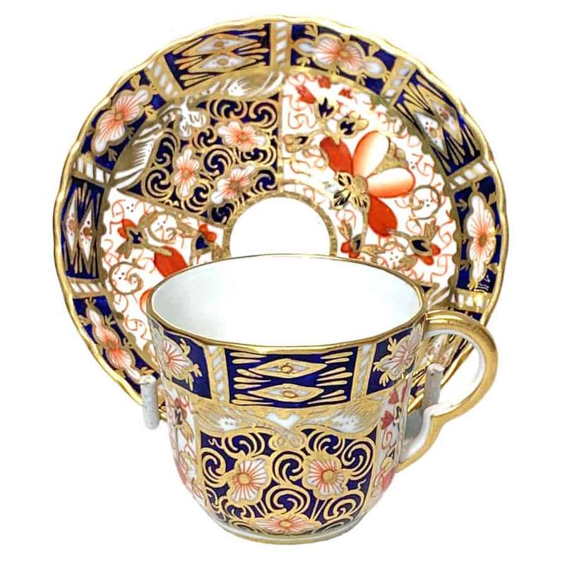Royal Crown Derby Imari Demitasse Fluted Duo