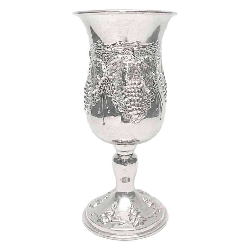 Silver Hazorfrim Kiddush Grape Embossed Cup