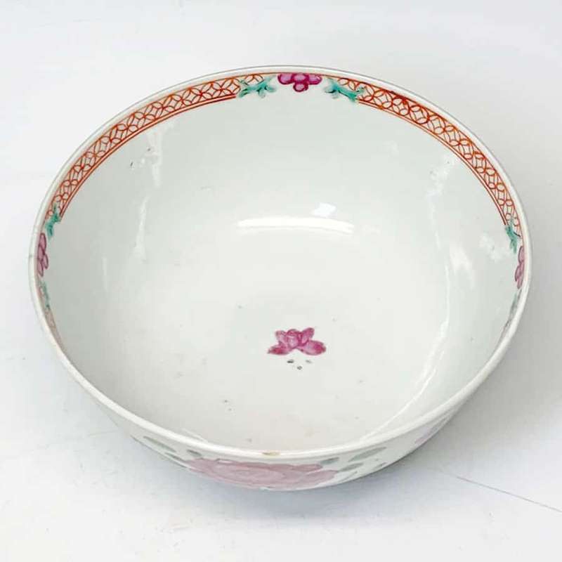 Antique Chinese Famille Rose Bowl C1800 Jiaqing