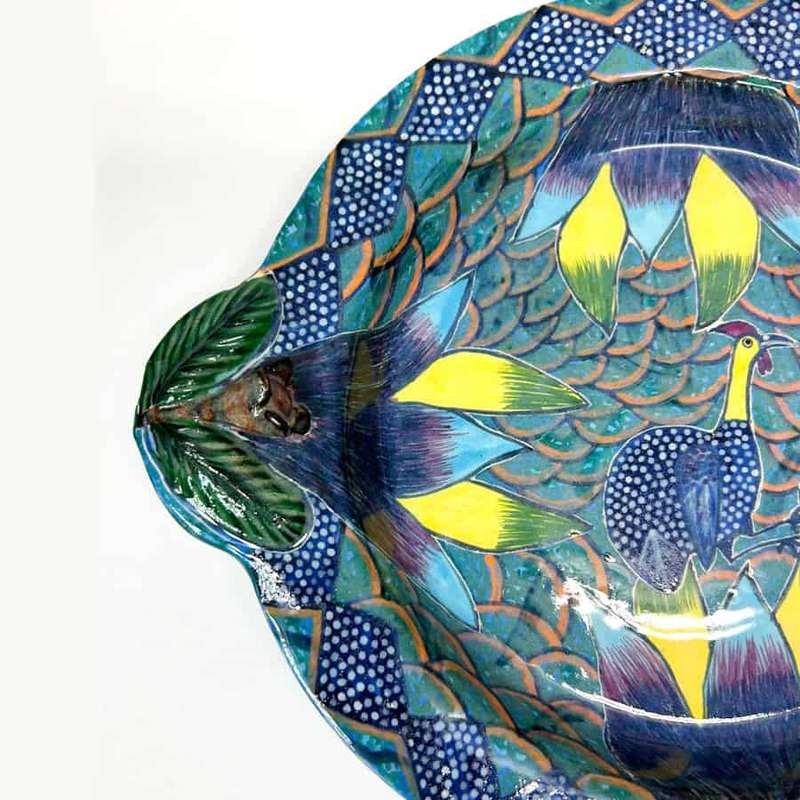 Ardmore Studio Guinea Fowl Bowl By Mokuphiwa 2000