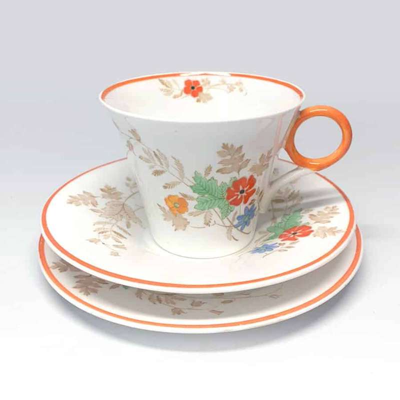 Art Deco Shelley Tea Trio Orange Blossom 781613