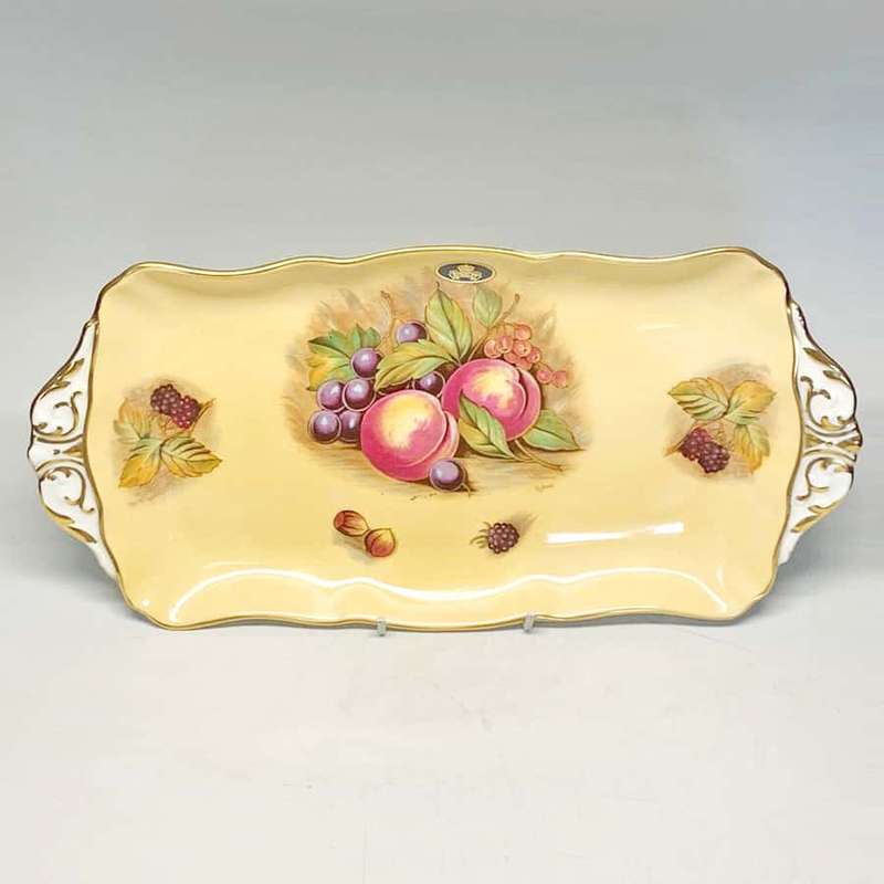 Aynsley Orchard Gold Fruit Sandwich Tray D Jones