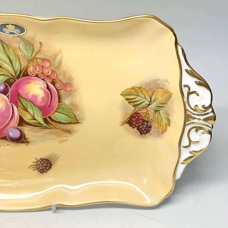 Aynsley Orchard Gold Fruit Sandwich Tray D Jones
