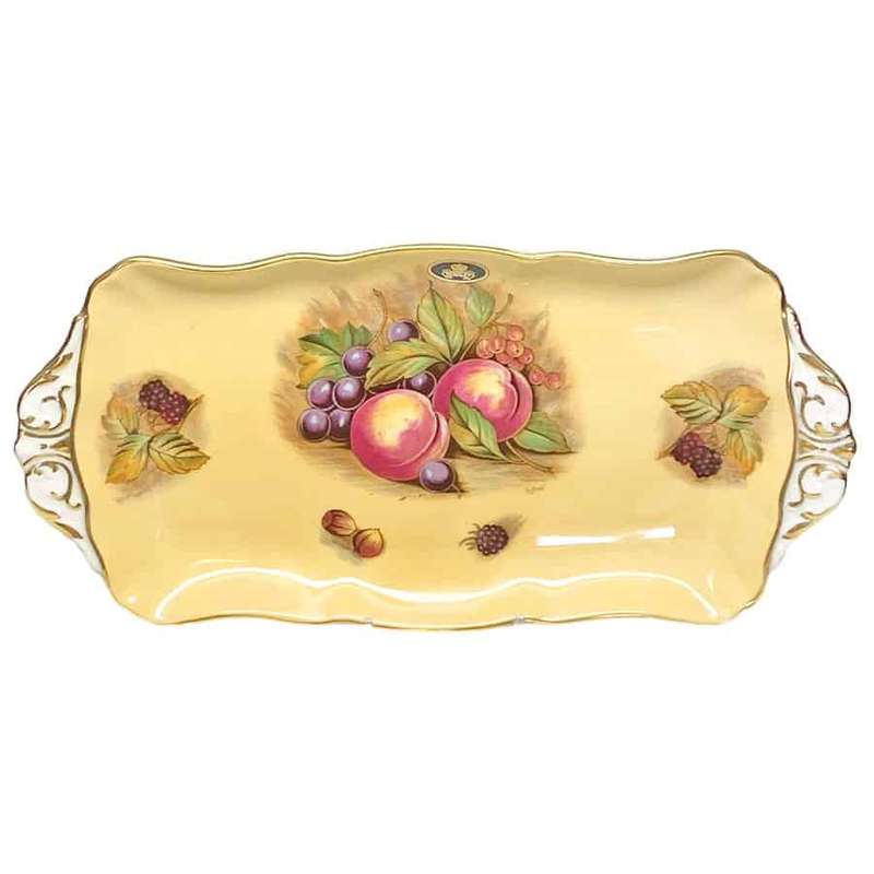 Aynsley Orchard Gold Fruit Sandwich Tray D Jones