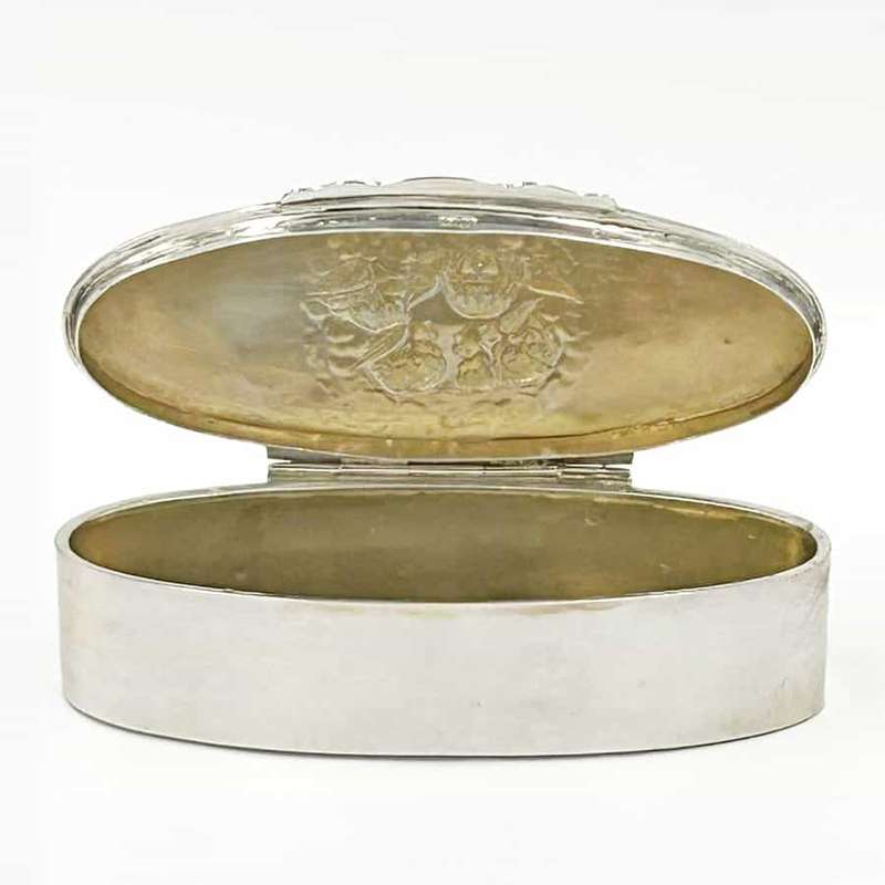 Hallmarked Silver Reynolds Angels Trinket Box Birmingham 1904