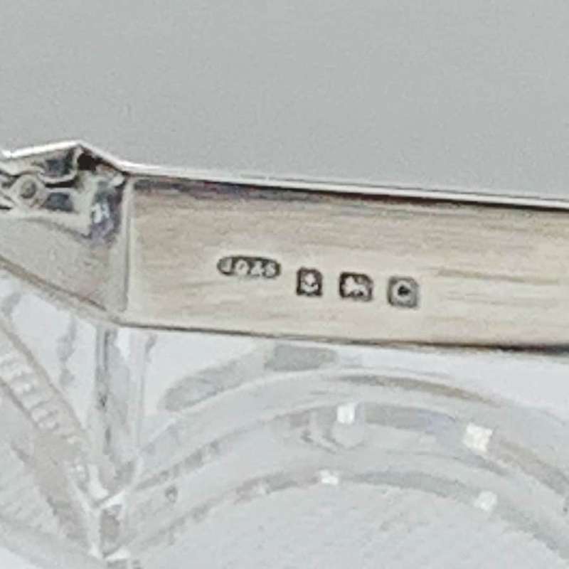 Hallmarked Silver And Cut Glass Biscuit Barrel Birmingham 1902