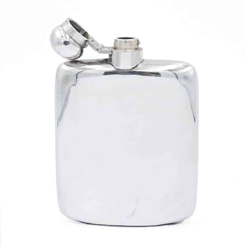 Hallmarked Silver Hip Flask Sheffield  1920