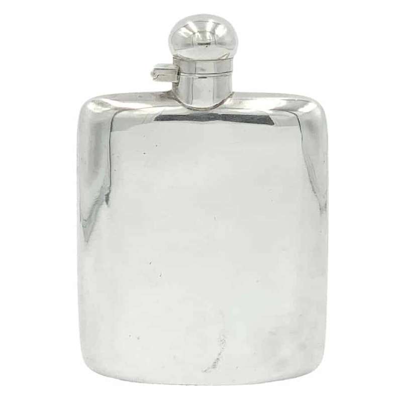 Hallmarked Silver Hip Flask Sheffield  1920