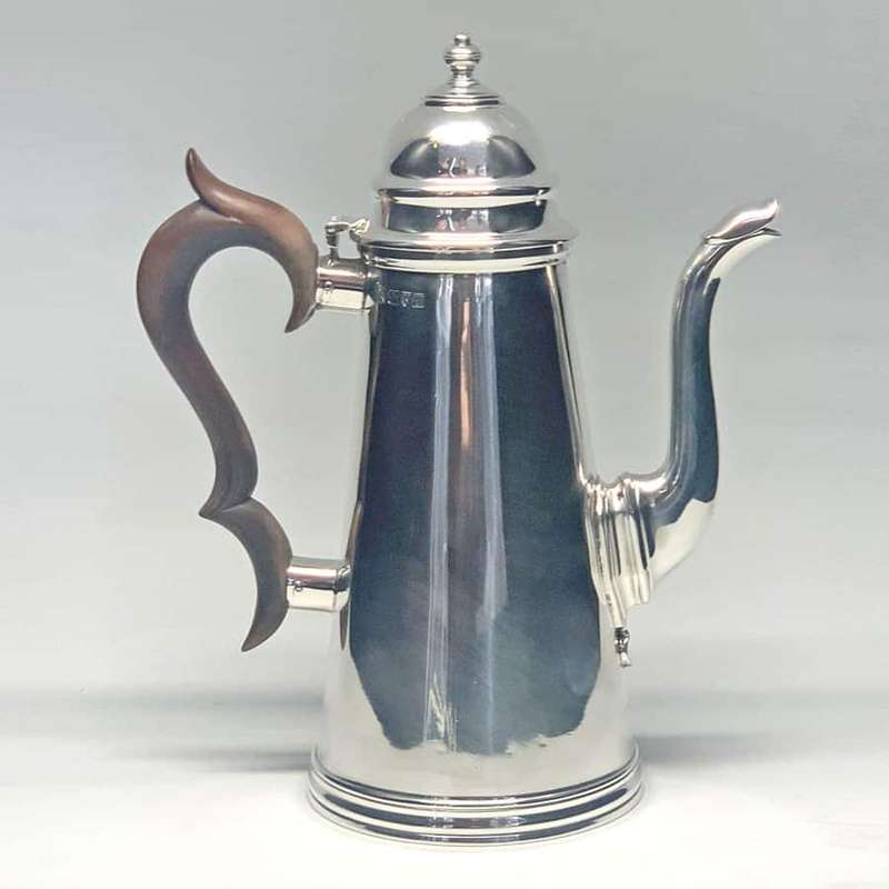 Silver Hallmarked Hot Chocolate Pot Chester 1918
