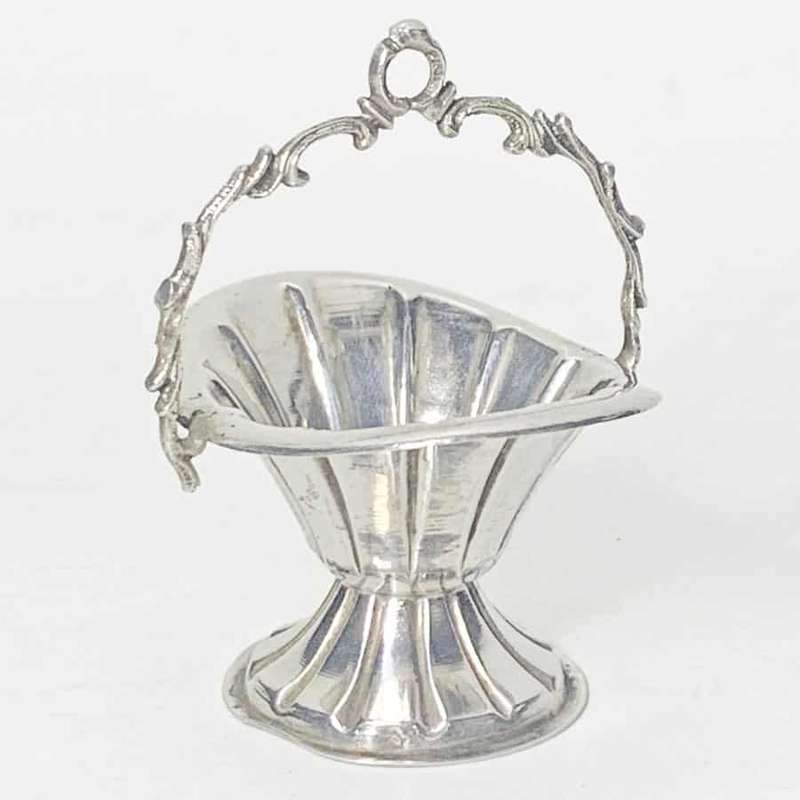 Hallmarked Silver Miniature Basket
