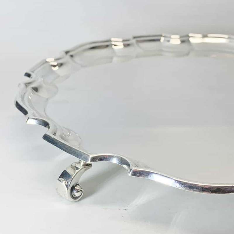 Hallmarked Silver Salver Birmingham 1956