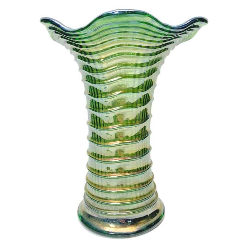 Imperial Carnival Glass Ripple Vase C1930