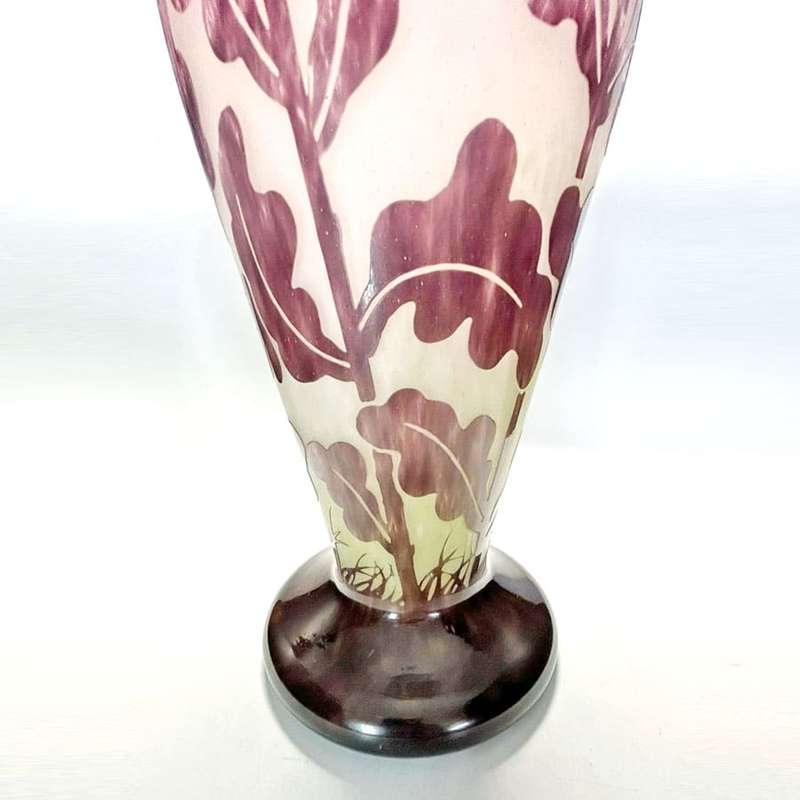 Large Degue Cameo Glass Vase C1930