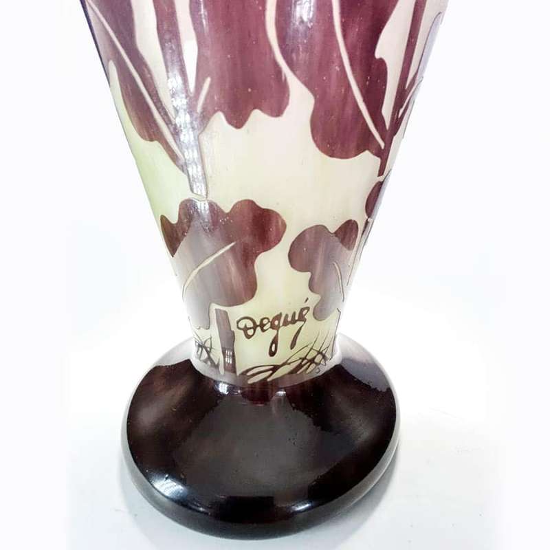 Large Degue Cameo Glass Vase C1930