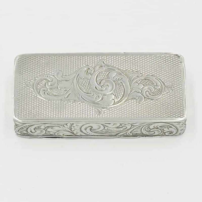 Rare Combination London 1843 Silver Snuff Box Vesta Case