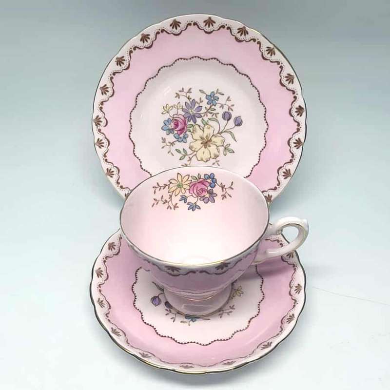 Royal Tuscan Pink Floral Tea Trio 9056